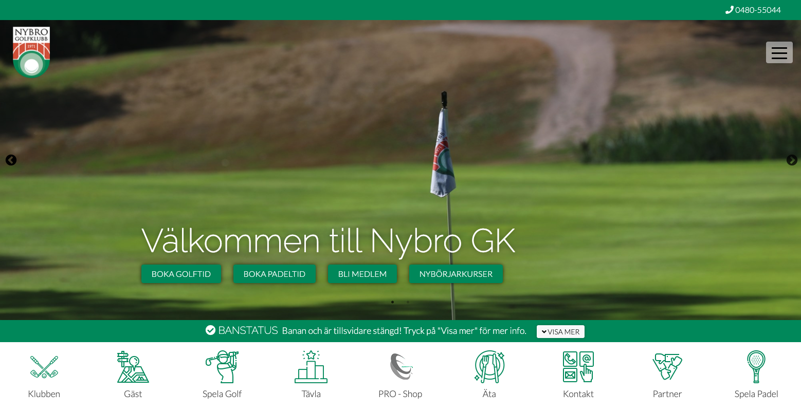 Nybro GK har lanserat sin Golfinity webb