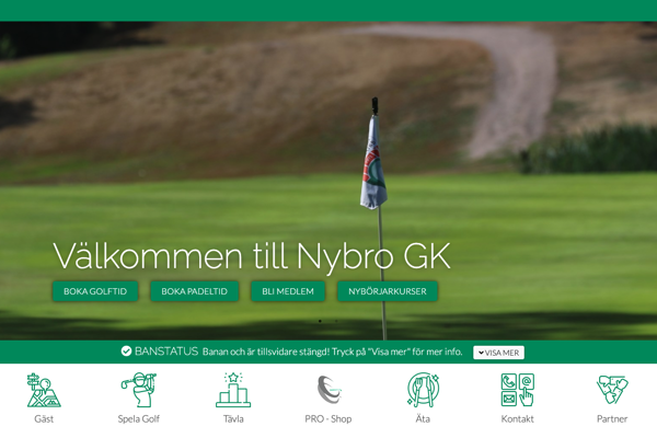 Nybro GK har lanserat sin Golfinity webb